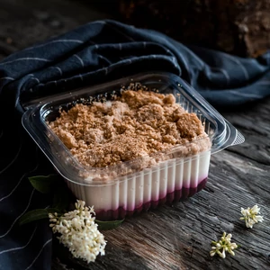 Zabkekszes sajttorta pohárkrém, erdei gyümölcsökkel